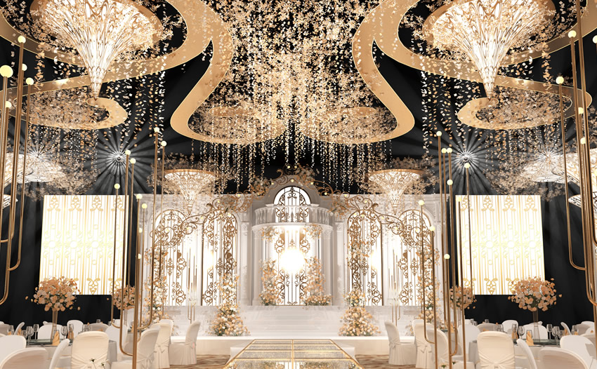 安岳花木兰喜事汇金色大厅效果展示